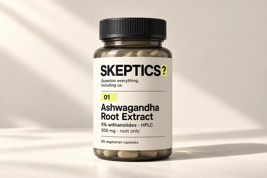 Ashwagandha Root Extract bottle, 60 capsules